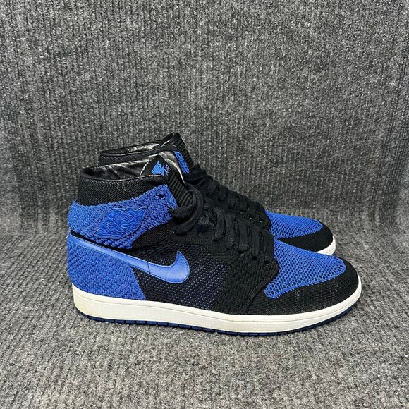 Nike Air Jordan Retro 1 High OG Flyknit Royal Blue Black Mens 11.5 919704-006 - Picture 1 of 9